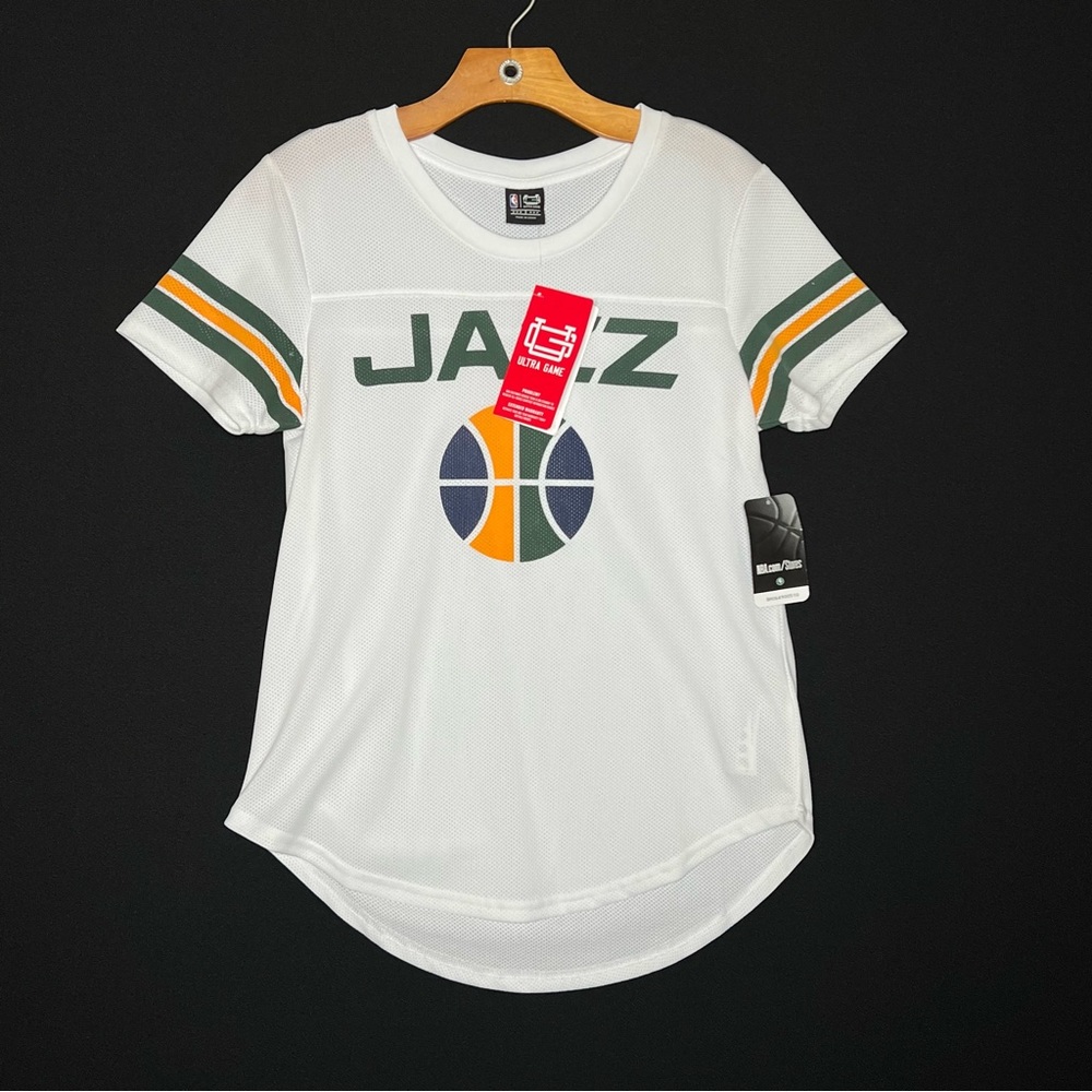 NBA Ultra Game Jazz Women's Soft Mesh Jersey T-Shirt Size S